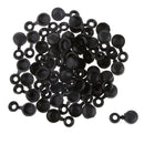 Pack of 50pcs Polypropylene Hinged Screw Cover Caps Washer Flip Tops Black