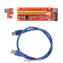 15Pin USB 3.0 PCI-E Express 1x to 16x Extender Riser Adapter Mining Card