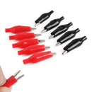 50 x Crocodile / Alligator Clips Connectors for Test Leads Red and Black 36mm JR