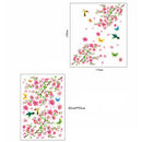 Beautiful Flower Peach blossom Birds Art PVC Wall Stickers Removable Home ME