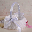 Wedding Flower Basket Girl Bowknot Rose Decoration Basket Party Supplies