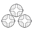 3-pack 17.5cm Motorcycle Headlight Grill Guards Front Headlamp Light Covers