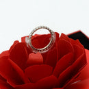 Wedding Marriage Rotating Rose Ring Box Lovely Velvet Wedding Engagement Bo A4J7
