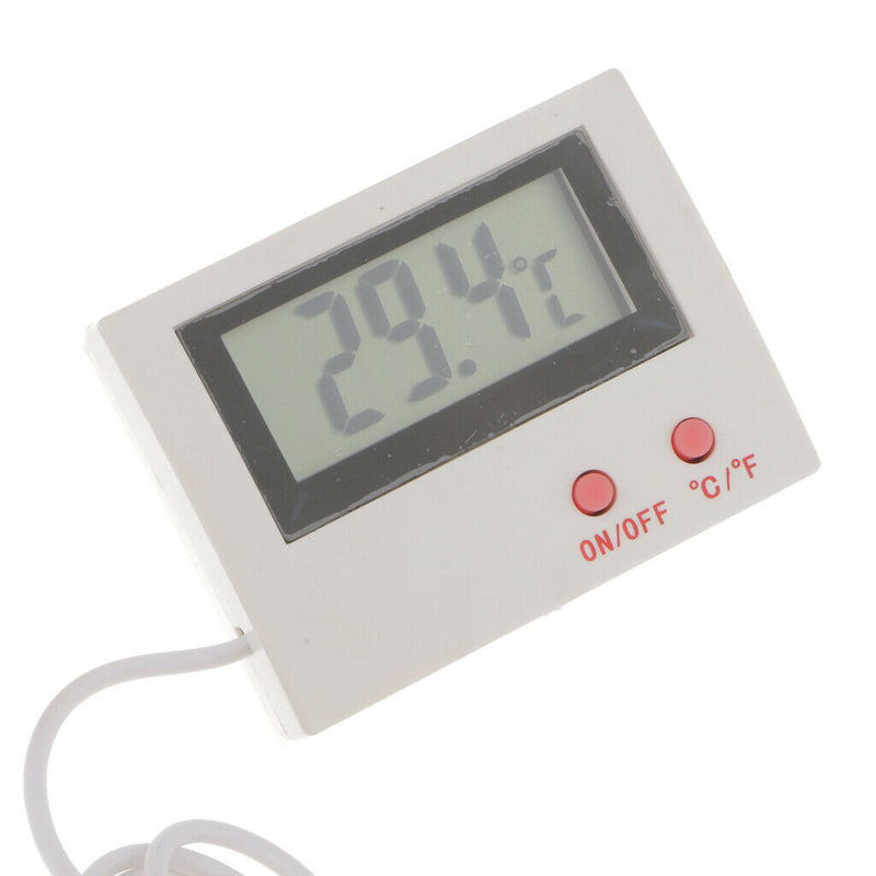 Mini External Plastic Thermometer LCD Refrigerator Aquarium Metal