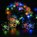 50LED 9.5m Solar Cherry Blossom String Light Decorative Lamp (Four Colors)
