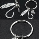 Fish Hook Metal Keychain Key Chain Ring Keyring 1 pcs Fashion Gifts for Dad