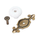 1 Pair Ceramic Door Drawer Cupboard Handle Pull Knobs Bronze Zine Alloy Bas W6K4