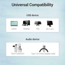 Vention CDMH0 USB 2.0 Sound Card 2.1 Channel Type-C Earphone Audio Adapter