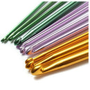 11pcs 27cm Multicolour Aluminum Tunisian Afghan Crochet Hook Knit Needles 2 R8M9