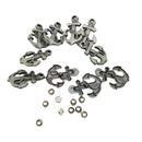 10 Sets Anchor Punk Rivet Metal Stud Spots Button for Leathercraft Decor
