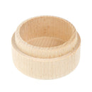Round Wooden Wedding Ring Jewelry Trinket Box Wood Storage Container Case 3C