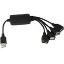 4 Port High-Speed Flexible USB 2.0 Hub Splitter Cable Adapter PC Laptop Notebook