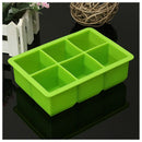 Silicone 6-Cavity Large Square Ice Pudding Jelly Soap Maker Mold Mould Tray