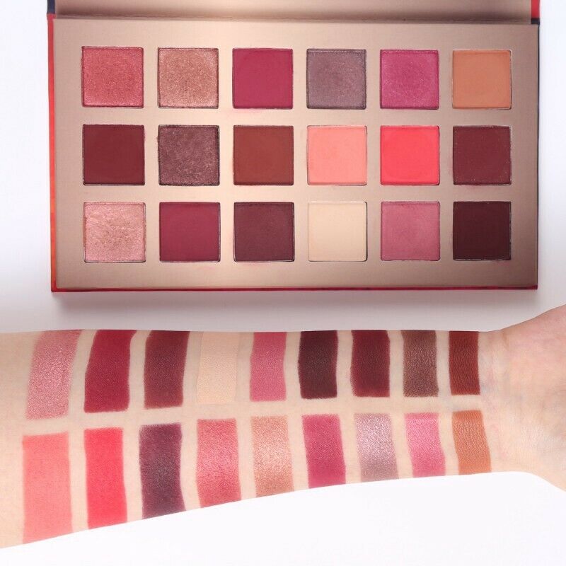 Ucanbe Shimmer Matte Dreamland Eyeshadow Makeup Palette 18 Color Purple Pin Z6M3