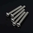 M8 x 45mm 304 Stainless Steel Phillips Machine Screw Bolt 5pcs