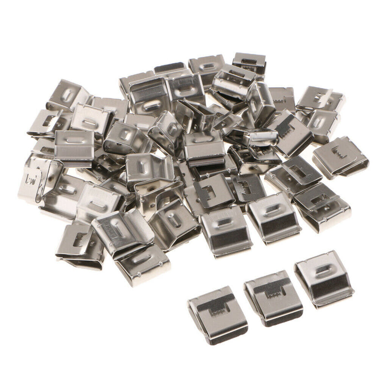 100x Stainless Steel Solar Cable Clips Management PV Wire Clip Fastener