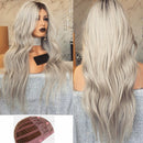 68cm Long Straight Slight Curl Hair Full Wig Synthetic Hair Heat Resistant Wig