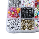 1 Set Acrylic Letters Beads Set Crafts DIY Alphabet Beads For Jewelry