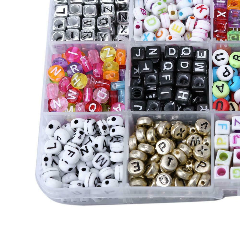 1 Set Acrylic Letters Beads Set Crafts DIY Alphabet Beads For Jewelry