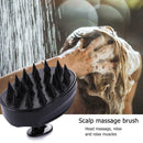 Silicone Shampoo Scalp Massage Brush Bath Body Hair Washing Comb (Black)