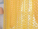 Rose Pattern Room Window Divider Screen Panel Voile Organdy Sheer Curtain Yellow