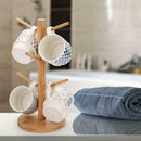 Wood Necklace Display Rack Jewelry Hanger Bracelet Household Cup Organizer
