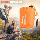 Sleeping Bag Storage Pack Package with Whistle for Outdoor Camping Orange