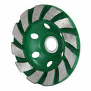 12 Segs 4 inch Concrete Turb Diamond Grinding Cup Wheel Disc Masonry Stone