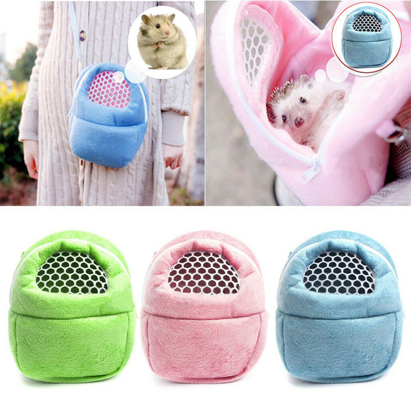 Hamster Rat Chinchilla Hedgehog Sleeping Hanging Bag Bed for Travel L Green