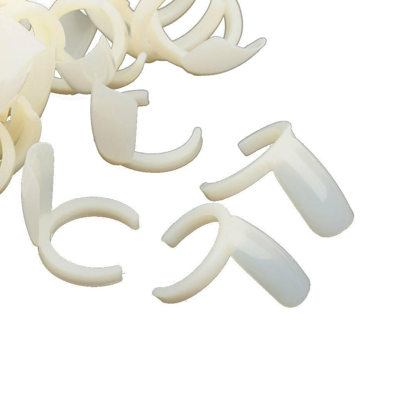 Pack Of 50 Nail Art Polish Pops Color Practice Display Stand Rings Tips Tool