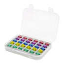 30pcs Empty Bobbins Sewing Spools Plastic Storage Box Home Needlework Tool