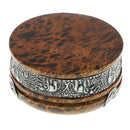 Leopard Print Creative Solid Wooden Ashtrays Round Thailand Style Ashtrays