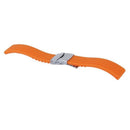 Orange Silicone Rubber Watch Strap Band Deployment Buckle Waterproof 20mm