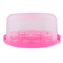 Plastic Cake Carrier Airtight Container For Cake, Cupcakes, Dessert Pink