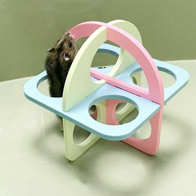 Hamster Ladder Exercise Fitness Toys Squirrel Guinea Pig Colorful Cage DecoSEAU