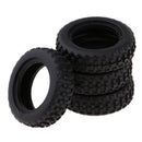 4x Wheel Tire Tyres Replacement (Black) for WLtoys K979 K989 1:28 Rally Car