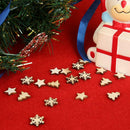 50pcs Wooden Tree Snowflakes Stars DIY Christmas Tree Hanging Pendant Xmas Decor