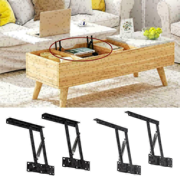 2pcs Steel Lift Up Coffee Table Mechanism Hardware Furniture Hinge Fitting E4R0