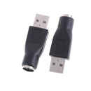 2x   PS/2 Female to USB Male Adapters Converter For PC Computer Keyboard Mouse Z