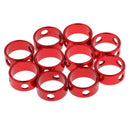 10pcs Camping Tent Rope Cord Guyline Runners Ring Anti Slip Fastener Red