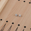 Wooden Portable Foldable 3 in 1 Chess Checkers and Backgammon Pieces Travel Game