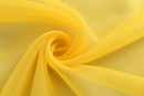 Sheer Eyelet Telylene Window Scarf valance curtain Divider Yellow 1x2.1M