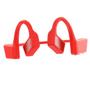 True Bone Conduction Headphone with Mic 145mah for Cycling Driving Gym Red