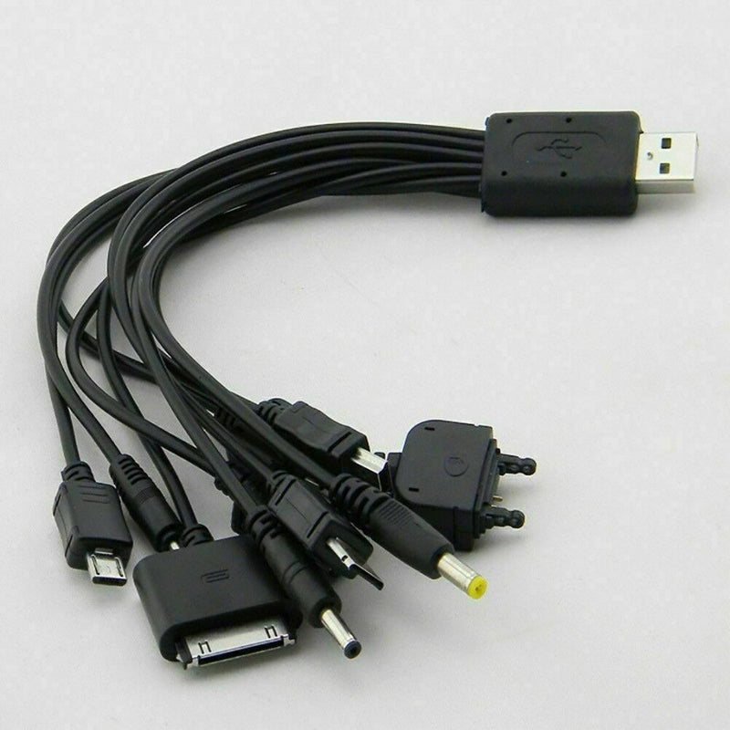USB Cable 10in1 Universal Multi-Function Cell Phone B NEW SH Charger M4S1