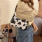Handbag with Zipper Baguette Shoulder Clutch Classic D