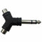 2x Audio Splitter 1 Stereo 6.35mm 1/4 inch Male Plug to 2 RCA Female Jack Y U5R9