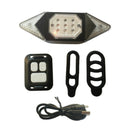 Bike LED Turn Signal Blinker Tail Light Indicator Rechargeable Black