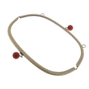 Metal Kiss Clasp Lock Arch Frame for Wallet Bag Sewing Handbag 24.5cm Red