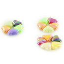 Approx. 50Pcs Colorful Acrylic Heart-Shaped Loose Beads for Jewellery Makin