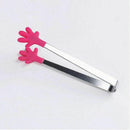 Set of 4 mini silicone and stainless steel multifunctional kitchen tongs fo V5H9